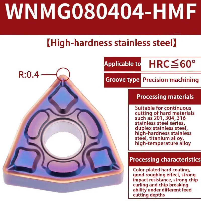 72-WNMG080404/08 Peach-shaped external turning tool head Shandong Denso Pricision Tools Co.,Ltd.